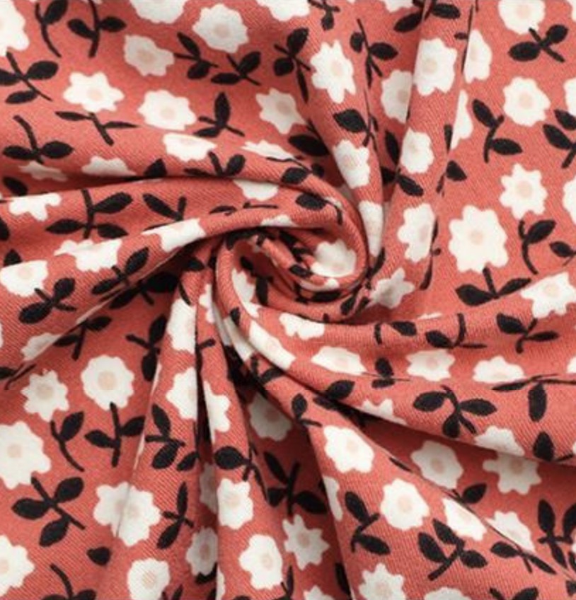 Recycled silk DTY brushed printed fabric