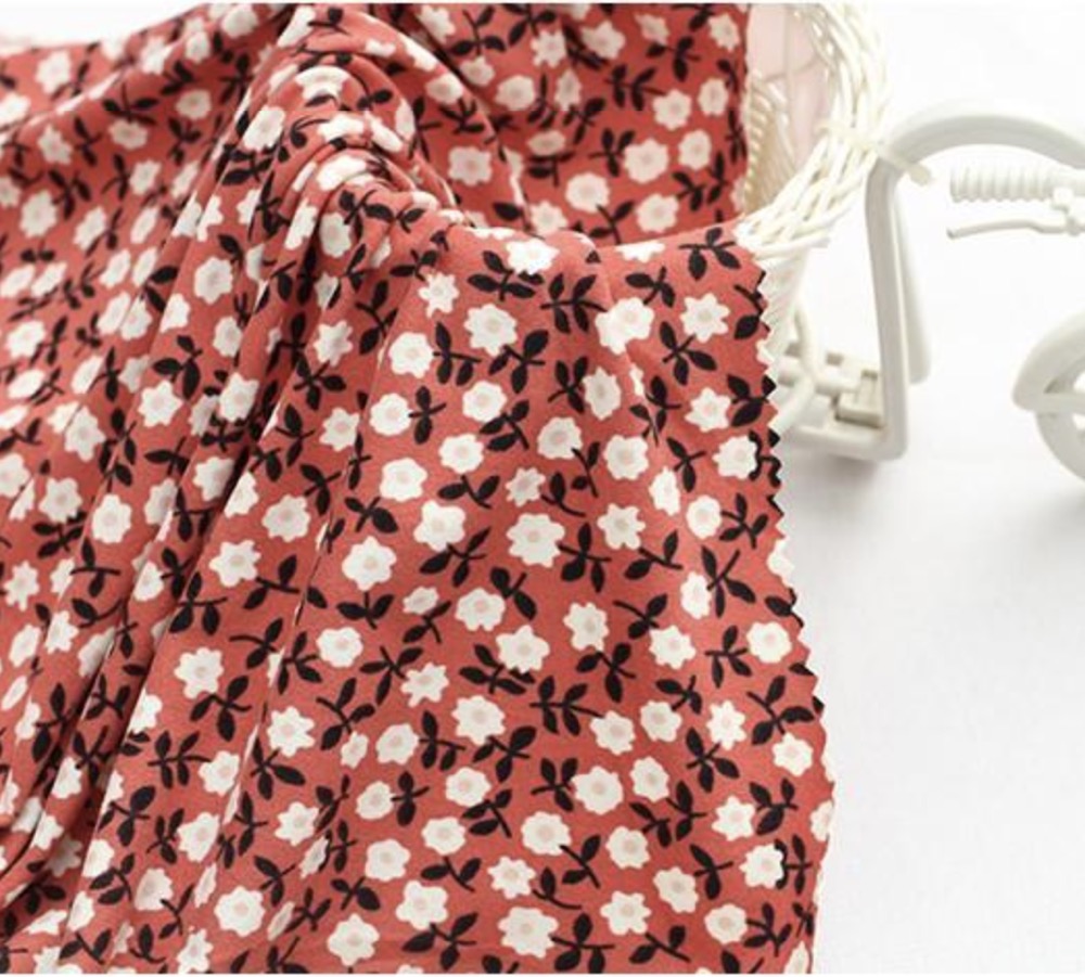 Recycled silk DTY brushed printed fabric